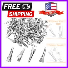 Durable 30MM Silver Hair Clips - 100 Pack Alligator Pins for Every Occasion