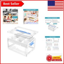 Efficient Craft Organizer, 24 QT Capacity with Removable Tray for Art Supplies