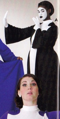 black praise dance dresses Trumpet gown with detachable sleeve