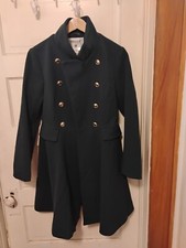 Allegra K Coat Womens S green Double Breasted Casual Business Preppy