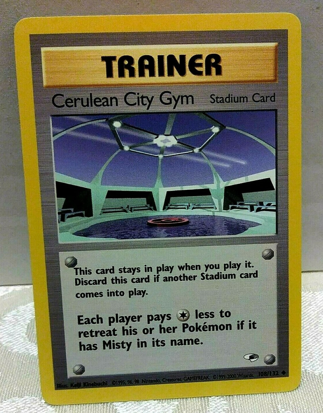 POKEMON TRAINER Cerulean City Gym 108/132 Gym Heroes, Uncommon, NM Condition