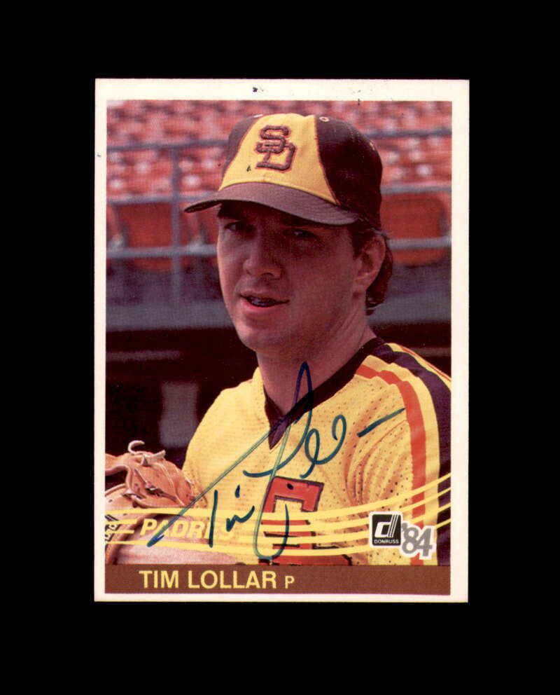 Tim Lollar Signed 1984 Donruss San Diego Padres Autograph