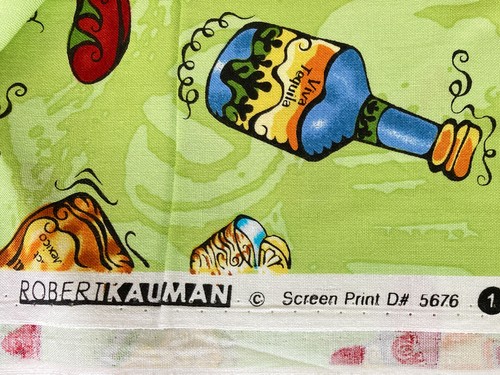 Vintage Fabric 2 Yards X 43" Wide Tequila Bottles By Robert Kaufman New! - Picture 4 of 5