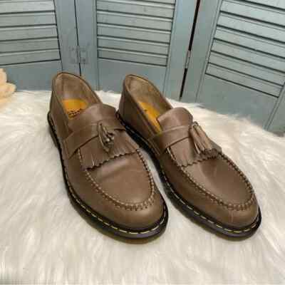Doc Martens ADRIAN YS Olive Leather Tassel Loafers Men s Size 14M 48EU NWOT