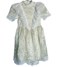 Vintage Jessica McClintock Gunne Sax Girls Dress Ruffle Lace Victorian Size 6X