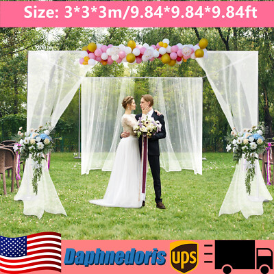 Adjustable 4 Post Hardware Kit Backdrop Decor Outdoor Wedding Party Stand