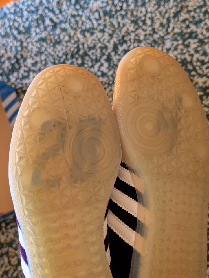 Adidas Samba OG 420 Púrpura/Blanco Terciopelo Gamuza Talla 10US 9.5UK Foto 4 de 4