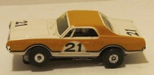 Aurora Tuff Ones Cougar in White/Butterscotch/Black 21 Slot Car 1479