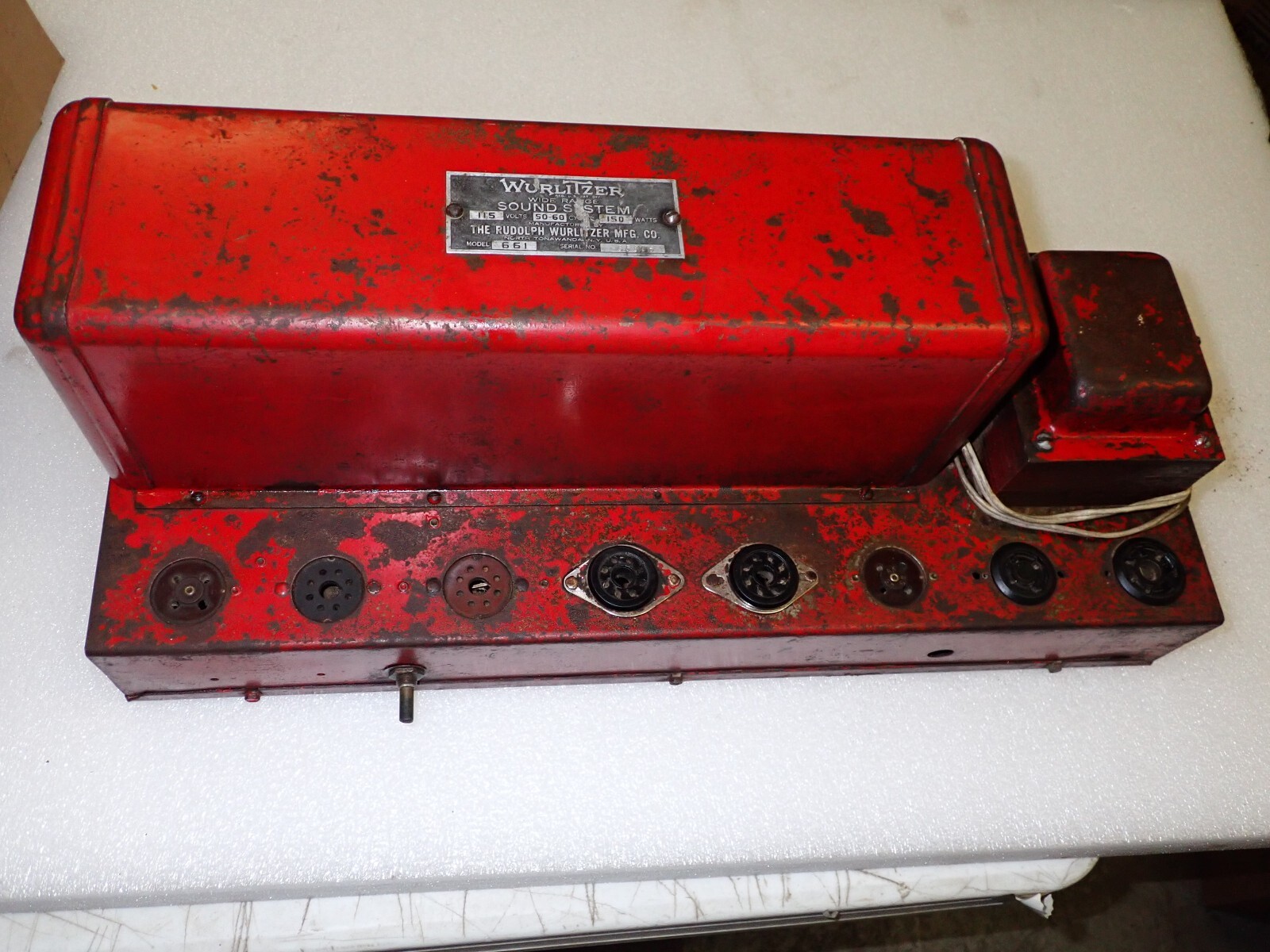 1937 Wurlitzer Models 312 / 412 / 35 Tube Audio Amplifier # 45 Tube Type