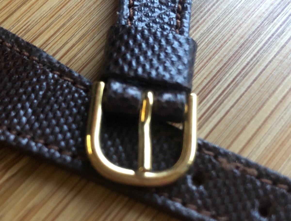 Bracelet De Montre En Cuir Noir 16mm - Style Vintage, Ajustable