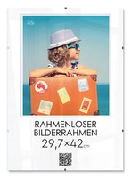 Cliprahmen 29,7X42 Cm Rahmenloser Bilderrahmen 42X29,7 Cm Kunstglas Plexi A3