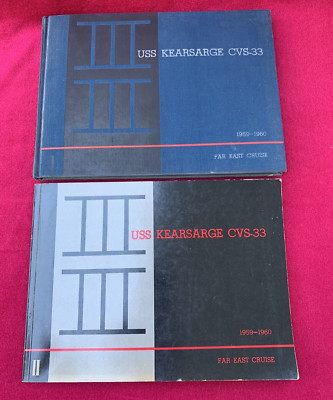 USS KEARSARGE CVS-33 FAR EAST Cruise Book 1959-1960 Volumes I & II