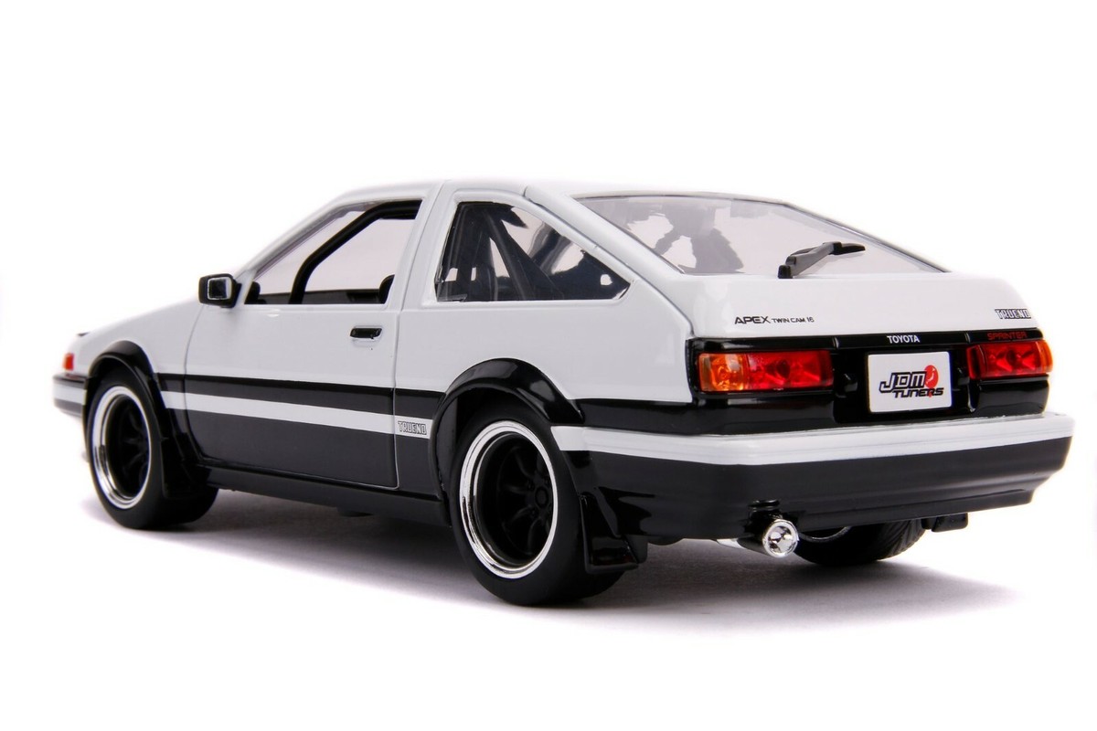 JADA JDM TUNERS 1986 TOYOTA TRUENO AE86 WHITE 1:24 DIECAST MODEL
