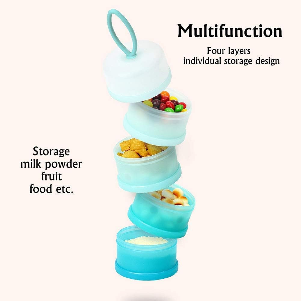2 X Baby Milk Powder Fruit Snacks Stackable Handy Containers BPA FREE FOOD GRADE