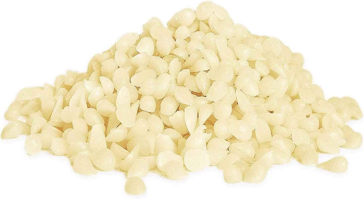5 LB White Beeswax Pellets, Bulk Beeswax Beads (80 OZ), Beeswax Pastilles for Ca