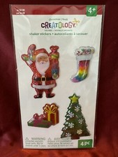 Creatology Shaker Stickers Santa Stocking Tree Gifts 4 Pcs New