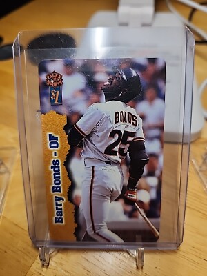 SUPER RARE BARRY BONDS PHONE CARD #40 TALK N' SPORTS $1 GIANTS 73 HRS MINT 