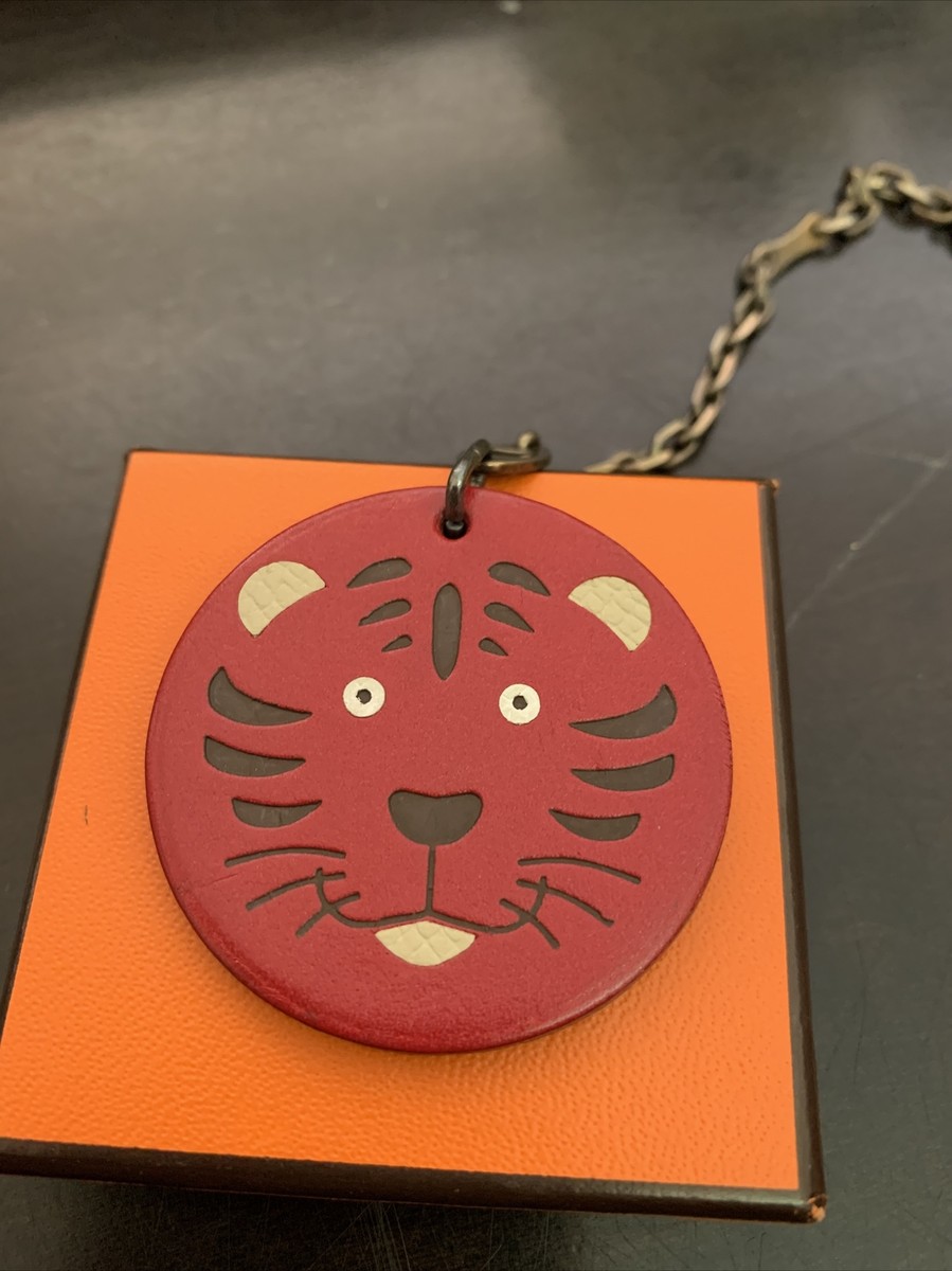 Hermes Round Animal Charm Red Tiger Rare Perfect for Birkin Hermes Round Animal Charm Red Tiger Rare Perfect for Birkin