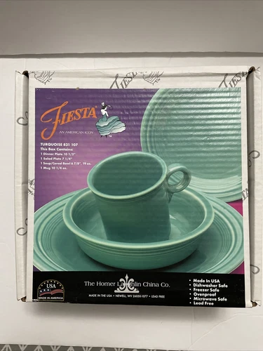 Fiesta® 4-Piece Place Setting | Turquoise - 831 107 - NEW IN BOX