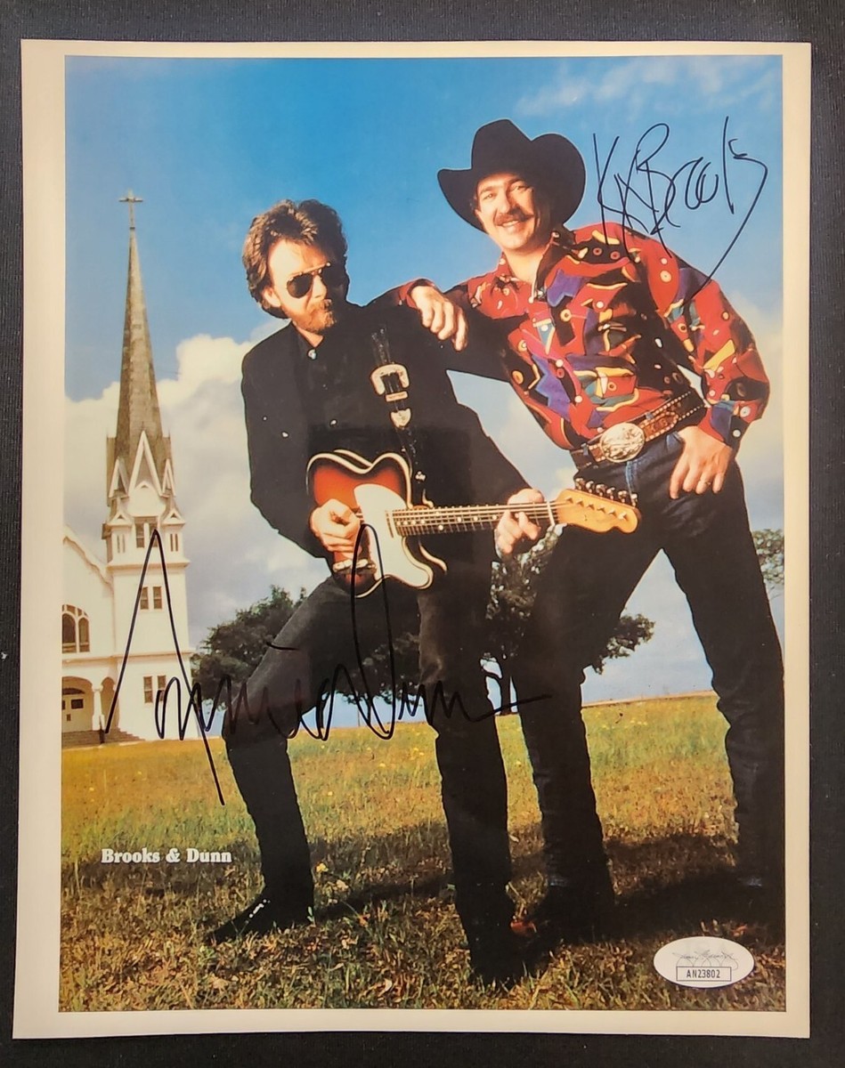 Brooks And Dunn Ronnie Dunn Kix Brooks Dual Signed Vintage 8x10