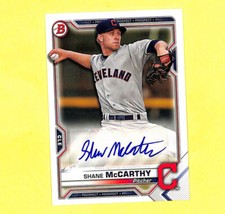 2021 Bowman Prospects Shane McCarthy Auto Autograph Card Indians 