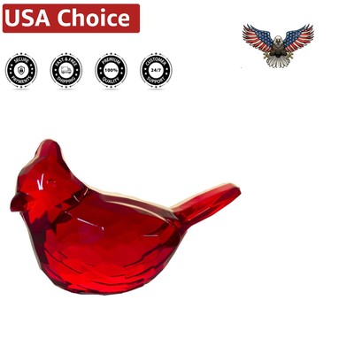 Elegant Red Cardinal Figurine - Exclusive Crystal Expressions Holiday Collection