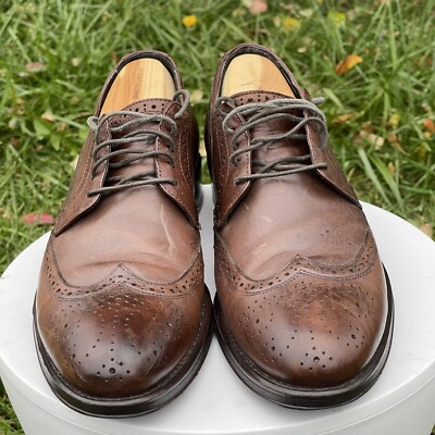 Donald J. Pliner Brown Leather Wingtip Derbys Donald Pliner Gareth Men Wingtip Derby Oxfords Brown  main image 4