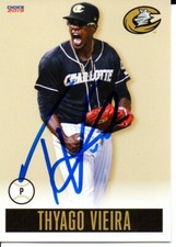 Thyago Vieira 2019 Charlotte Knights Signed Card