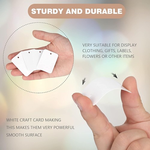 1000Pcs Price Tags, White Clothing Tags for Retail, Small Kraft Paper Tags - Picture 3 of 7