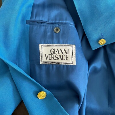GIANNI VERSACE blazer linen 1 button size 48/50 from S/S 1993