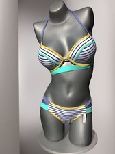 Victoria's Secret Double Hottie Banded Halter Push Up Itsy Bikini Set 36C/S US