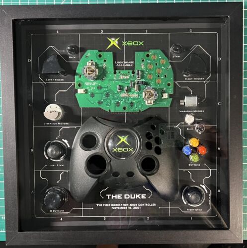 Xbox Original Controller Teardown in shadow box Wall Art The duke