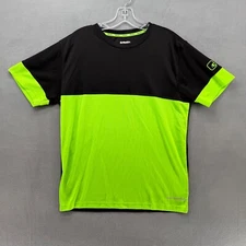 AND1 Shirt Mens Medium Lime Green Basketball Stop Sleeping Me Performance
