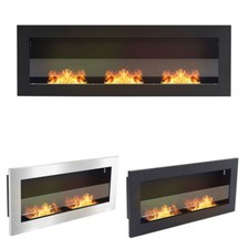 Ethanol Fireplace Wall-Mounted Stainless Steel Fire Pit Burner Ventless Firebox
