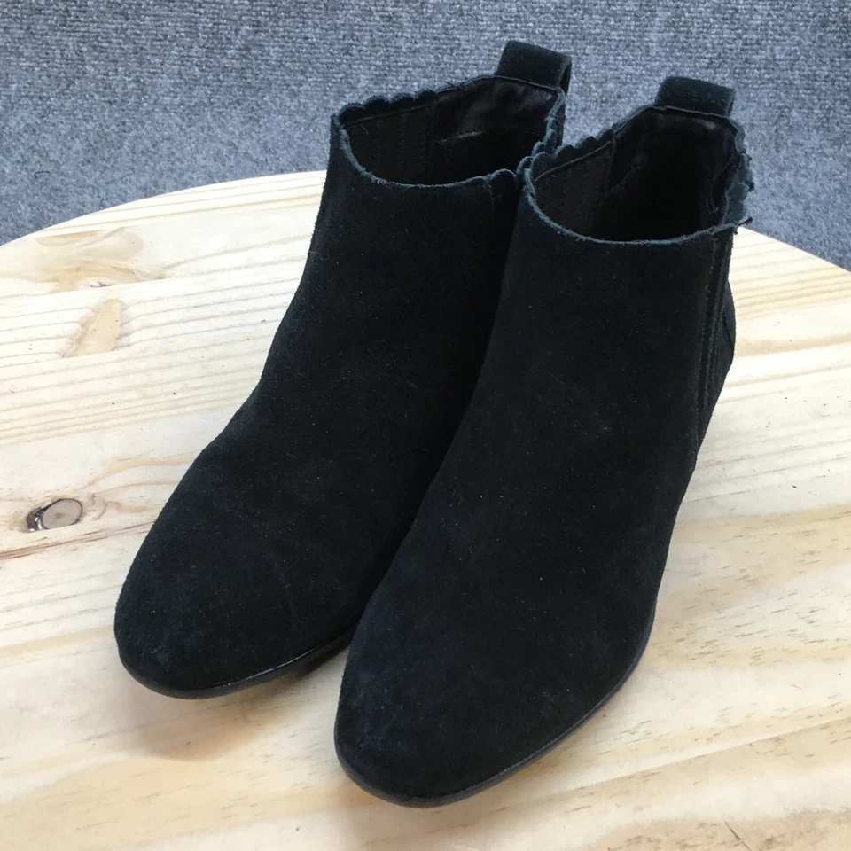 Jack Rogers Botas Mujer 7 M Chelsea Botines Negro Gamuza Tacones Bajos Informales Foto 3 de 4