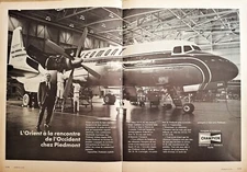 PIEDMONT AIRLINES AD 1973 YS-11 Engine Hangar Maintenance 2 page 19in x 13in