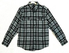 George Men's Plaid Blue Button Up Size Small 100 Cotton Great Condition