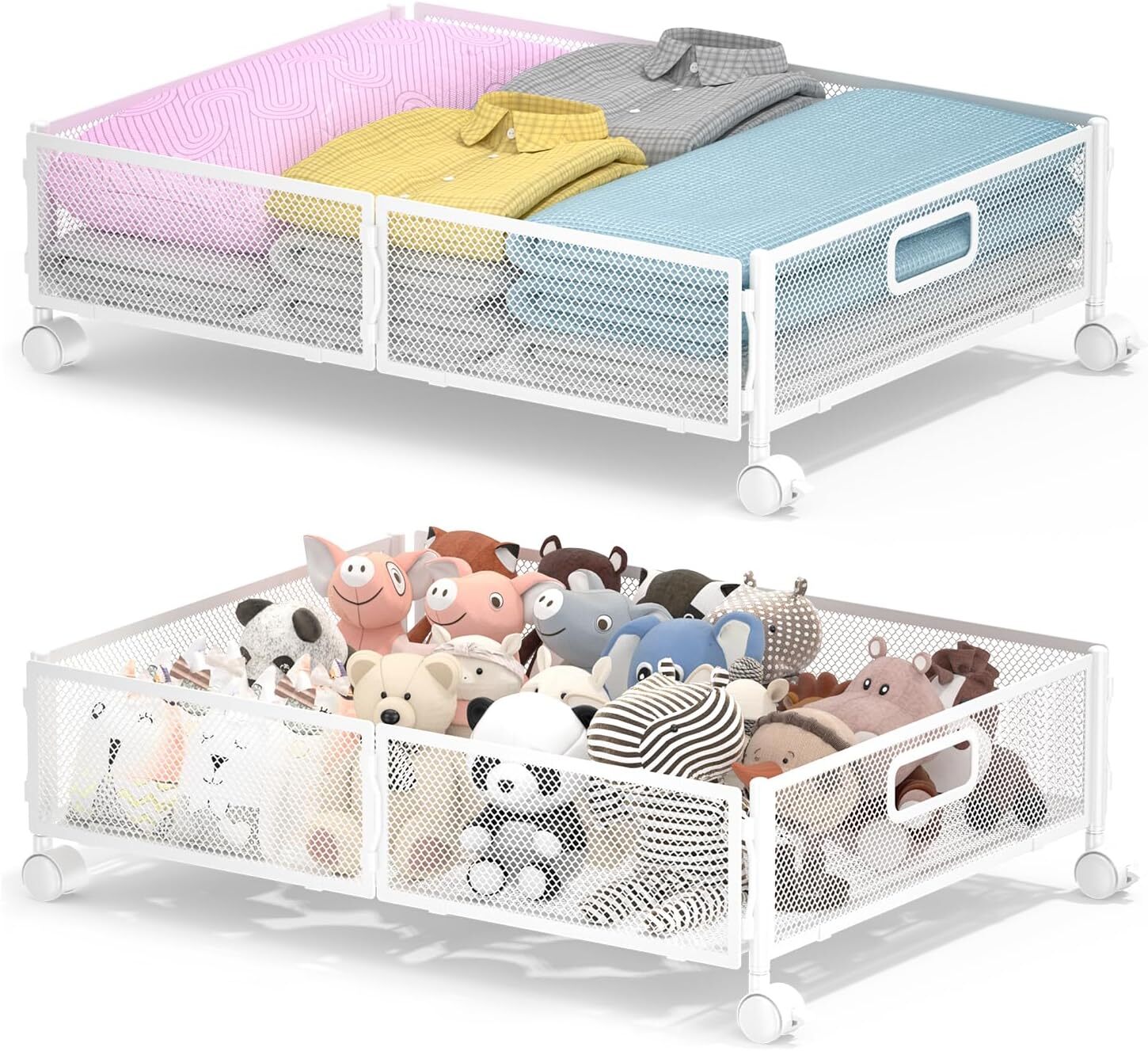 Under Bed Storage with Wheels, under Bed Shoe Storage Organizer Drawer, Underbed-image
