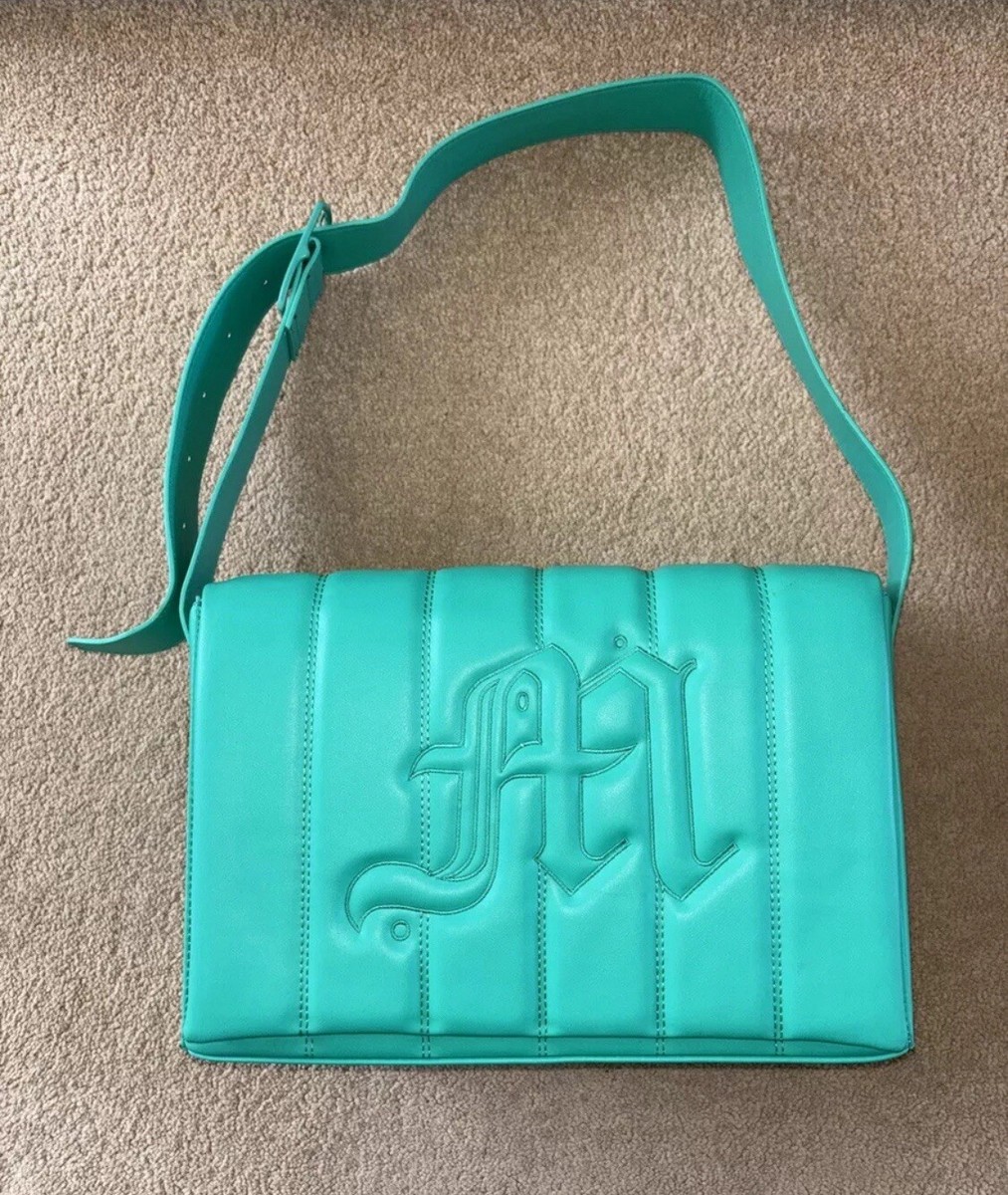 Made by Mitchell Luxe Satchel Teal Green Boxed With Dust Bag