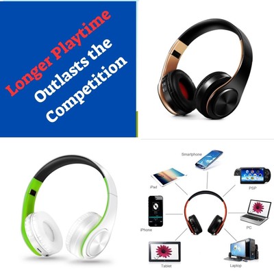 Bluetooth Wireless Earphones Sport Headsets Hi-Fi Stereo Headphones Colors Gift