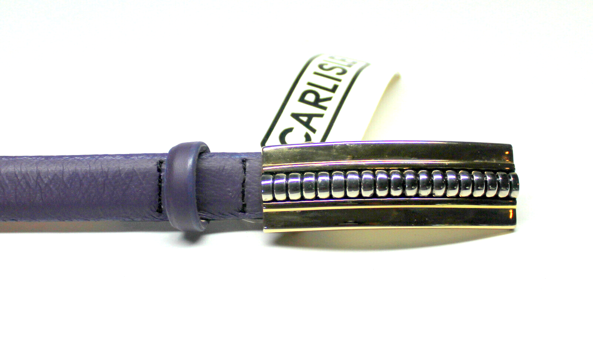 CARLISLE Purple Textured Belt with Gold Buckle Generic Women Lavender Purple Fashion Belt - Hip High Waist  main image 4
