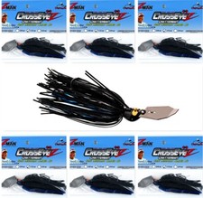 (6) Z-Man 1/2 Oz Crosseyez Chatterbait Fishing Lure Black / Blue CBCE12-02 New