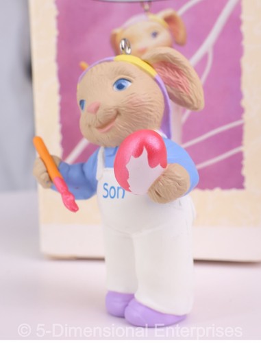 SON Bunny Egg Painting Hallmark Keepsake EASTER Spring Ornament 1994 QEO8163 NOB - Picture 4 of 12