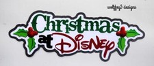 CRAFTECAFE DISNEY CHRISTMAS TITLE premade paper piecing scrapbook diecut piece