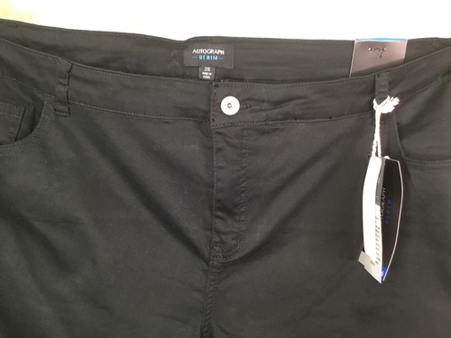 AUTOGRAPH BLACK DENIM “METAL STUD DETAIL LEG” STRETCH JEAN SIZE 26 NEW #26 - Picture 6 of 11
