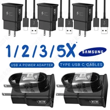 1-5x For Samsung Galaxy Note 9 S10 S9 S8 Fast Charger USB Plug & Type C Cord Lot