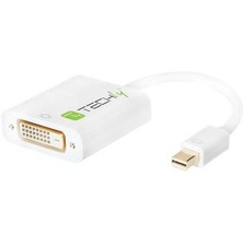 Techly Adattatore Mini DisplayPort (Thunderbolt) 1.2 / DVI 15cm Bianco