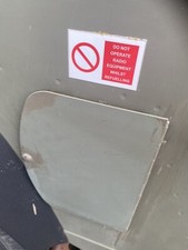 LAND ROVER WOLF WMIK SNATCH FUEL WARNING MILITARY VEHICLES FILLER STICKER x2