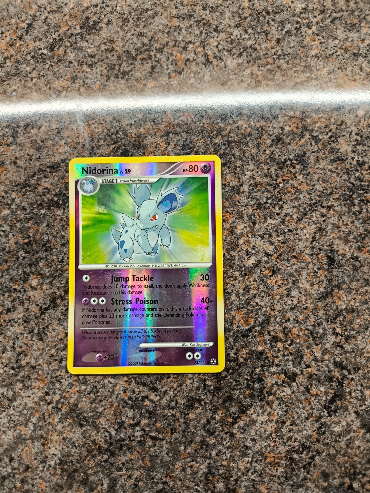 Nidorina - 73/111 - Reverse holo - Rising Rivals - 2009 - Pokémon Card - LP