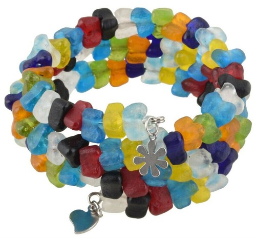 Fil Mémoire Bracelet En Acier Couleur Argentée 55mm 1mm 10 Tours